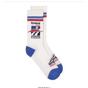 Reebok Classic International Association Crew Socks White Mens Size L‎